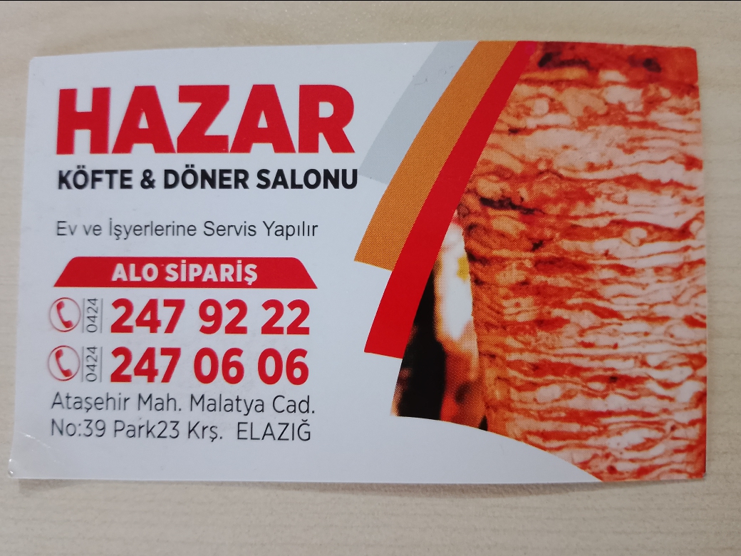 Hazar Köfte Döner Salonu Logosu