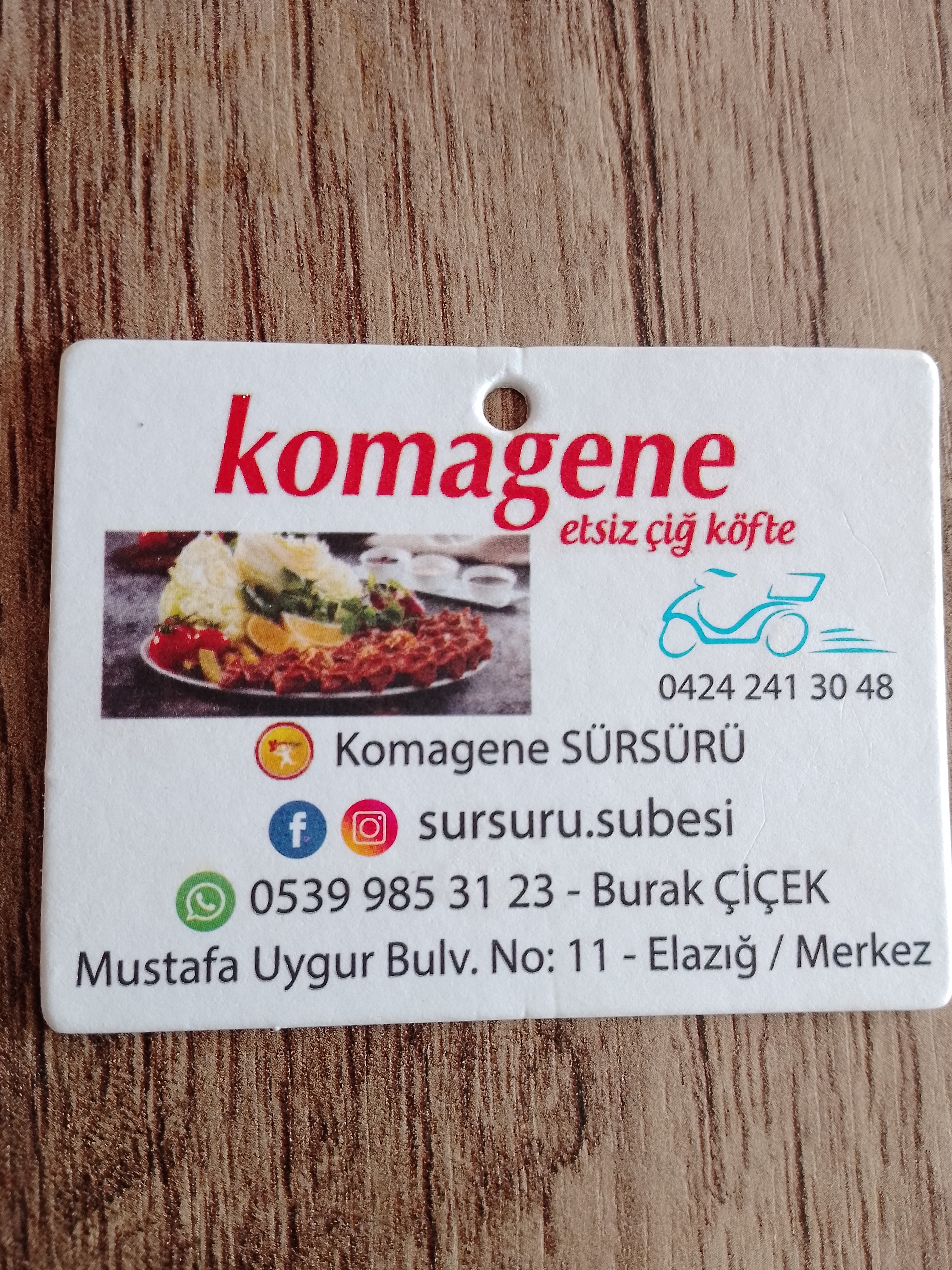 Komagene Etsiz Çiğköfte Logosu