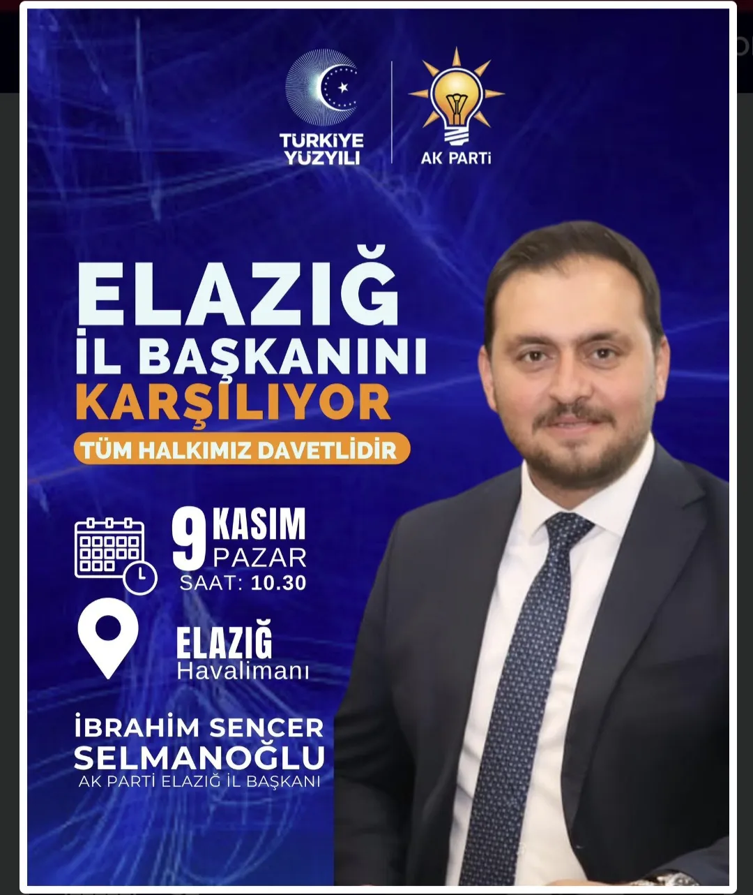 Manşet: AK PARTİ İL BAŞKANI ELAZIĞA DÖNÜYOR.