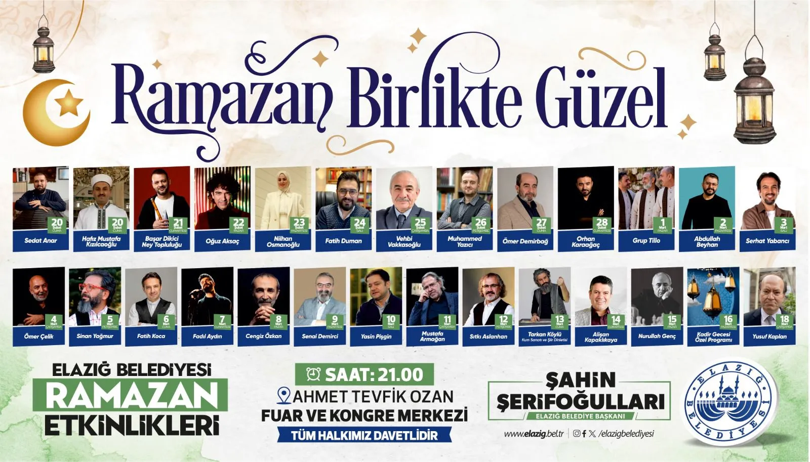 Manşet: ELAZIĞ BELEDİYESİ’NDEN DOPDOLU RAMAZAN ETKİNLİKLERİ