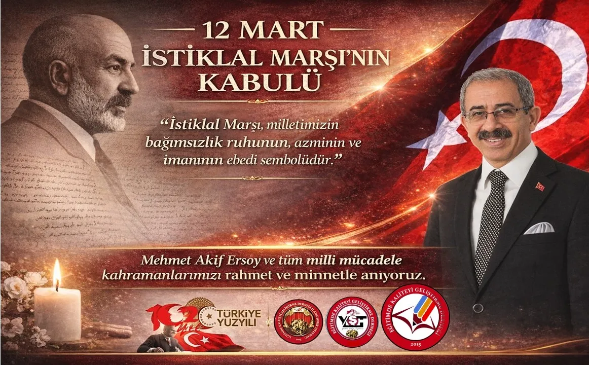 Manşet: BAŞKAN AKGÜN’DEN İSTİKLAL MARŞI KABULÜ VE MEHMET AKİF ERSOY 'U ANMA  GÜNÜ AÇIKLAMASI