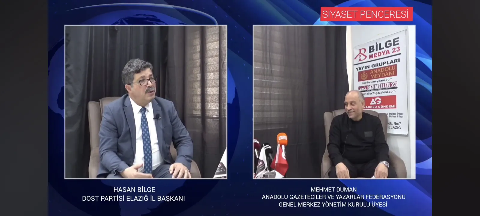 Manşet: DOST PARTİ ELAZIĞ İL BŞK  SİYASET PENCERESİNE KONUK OLDU