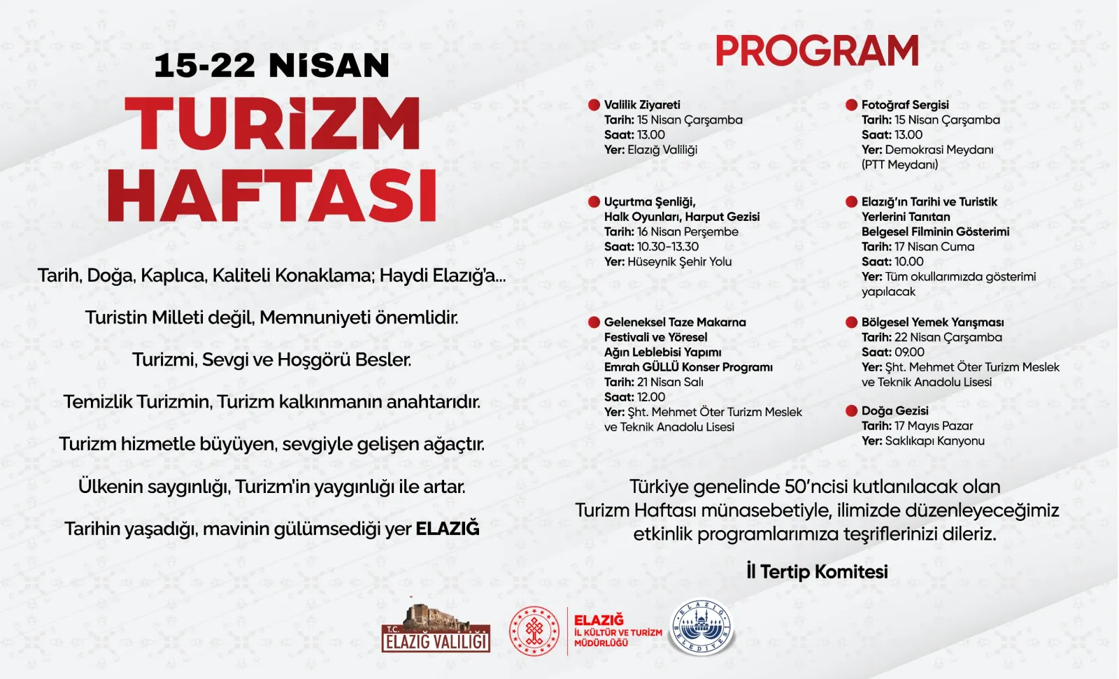 Manşet: 15-22 NİSAN TURİZM HAFTASI