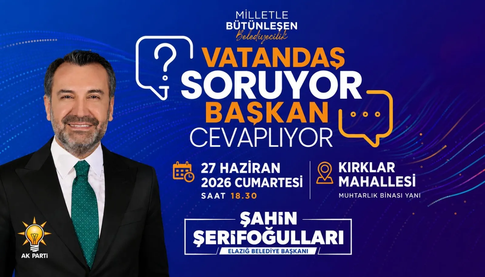Manşet: VATANDAŞ SORUYOR BAŞKAN CEVAPLIYOR'UN BU SEFER Kİ DURAĞI KIRKLAR MAHALLESİ
