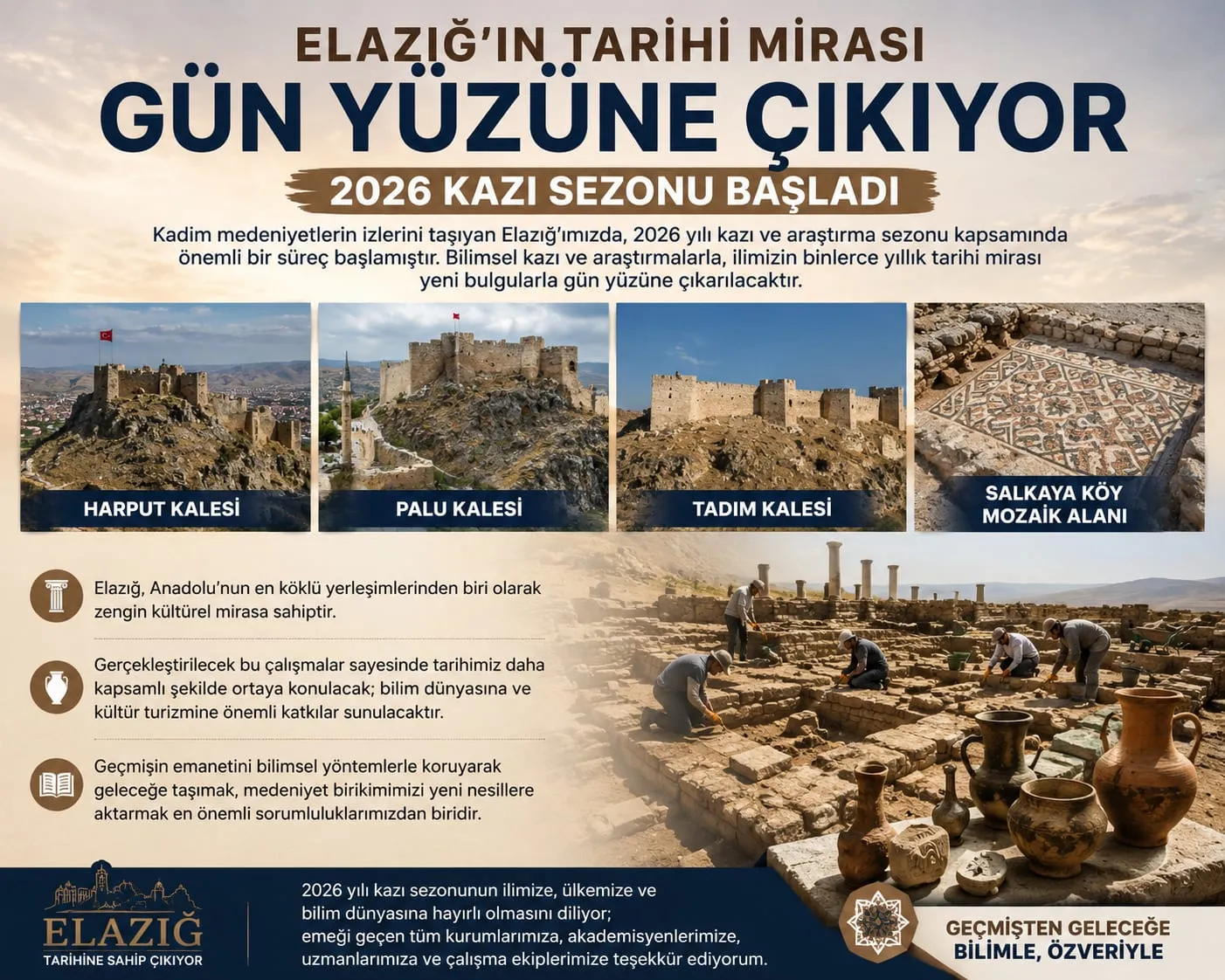 Manşet: ELAZIĞ'IN TARİHİ MİRASI GÜN YÜZÜNE ÇIKIYOR: 2026 KAZI SEZONU BAŞLADI