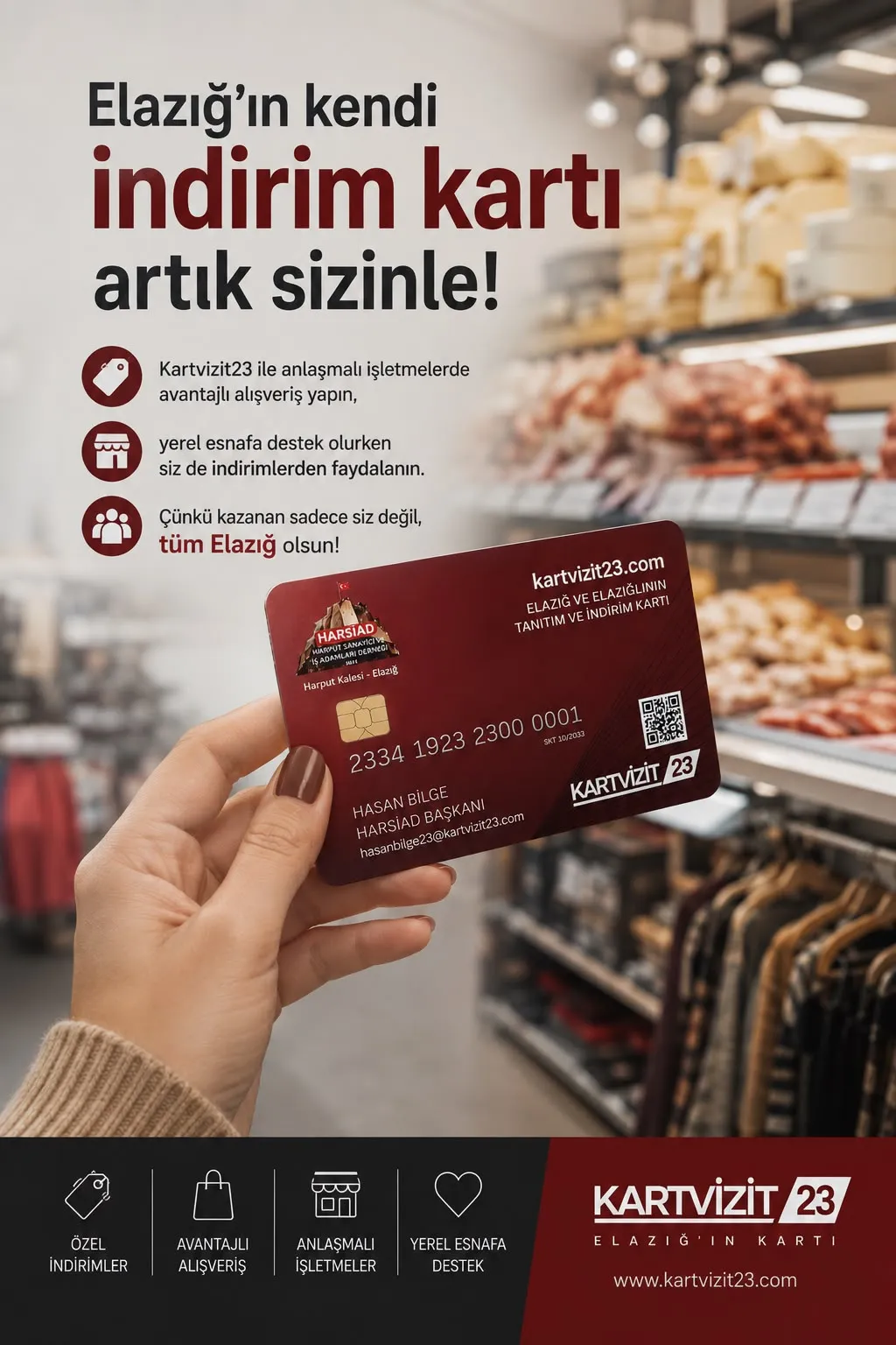 Manşet: BİLGE MEDYA 23'TEN ELAZIĞ'LILARA İNDİRİMLİ ALIŞVERİŞ AVANTAJ KARTI