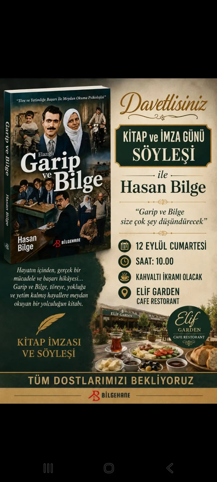 Manşet: HASAN BİLGE’NİN HAYAT HİKÂYESİNİ ANLATAN KİTAP OKURLARIYLA BULUŞUYOR
