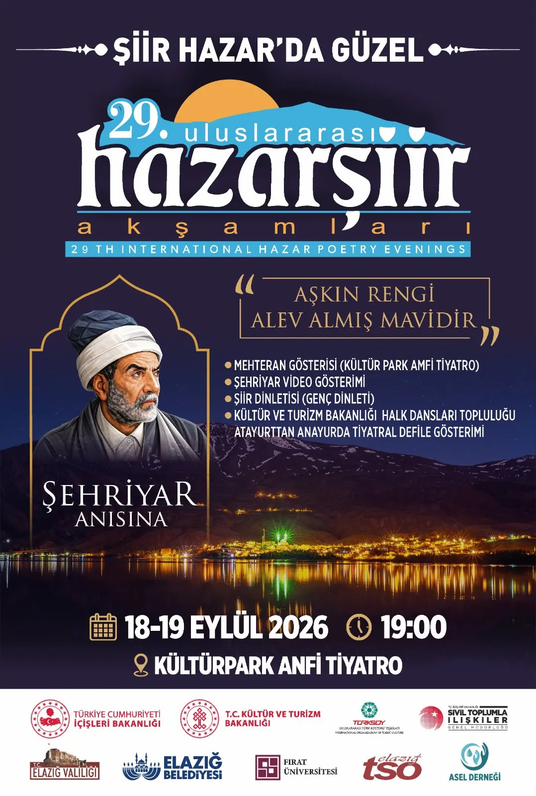 Manşet: 29. ULUSLARARASI HAZAR ŞİİR AKŞAMLARI BAŞLIYOR